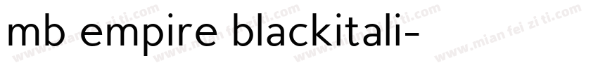 mb empire blackitali字体转换